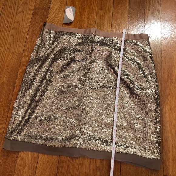 NWT Forever 21 Skirt Bronze Sequins Sz: M - Picture 4 of 5